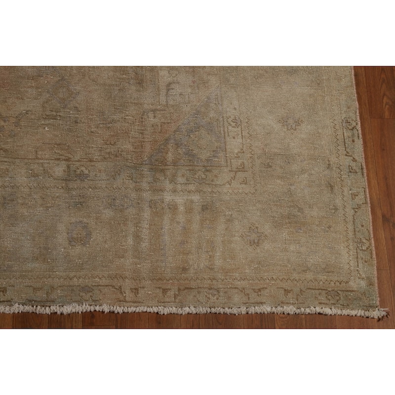 Medallion Geometric Tabriz Persian Vintage Rug Handmade Wool Carpet - 8'2" x 11'4"