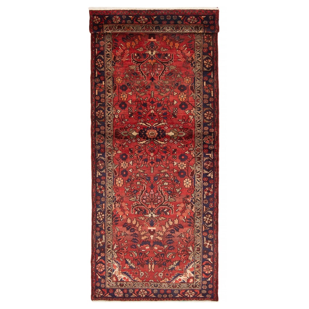 ECARPETGALLERY Hand-knotted Andelz Red Wool Rug - 3'7 x 9'7