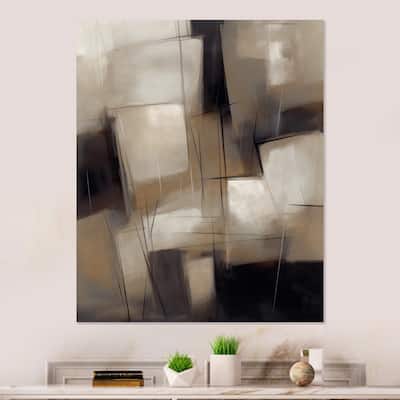 Designart "Painting Of Abstract Shapes IV" Abstract Metal Wall Art