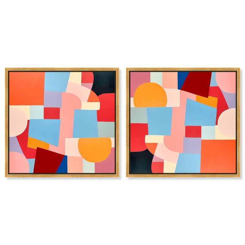 Simple Golden Swallow Canvas by Art Remedy - 20" x 20" - Gold