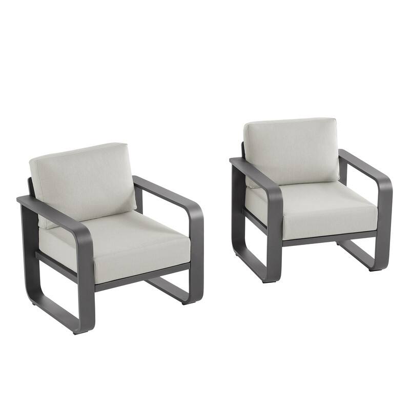 Spruce & Spring Outdoor Patio Furniture Set Aluminum Sofa Accent Chair