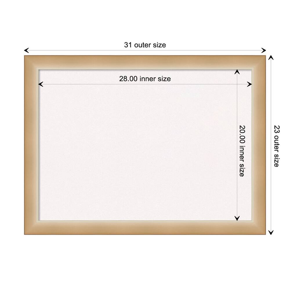 Eva Narrow Framed White Corkboard Bulletin Board