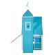 preview thumbnail 25 of 27, Twin Loft Bed with Slide, Tower, and Pink Tent - Playhouse Design for Kids