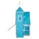 preview thumbnail 10 of 12, Twin Size House Loft Bed with Slide, Tent and Tower, Blue