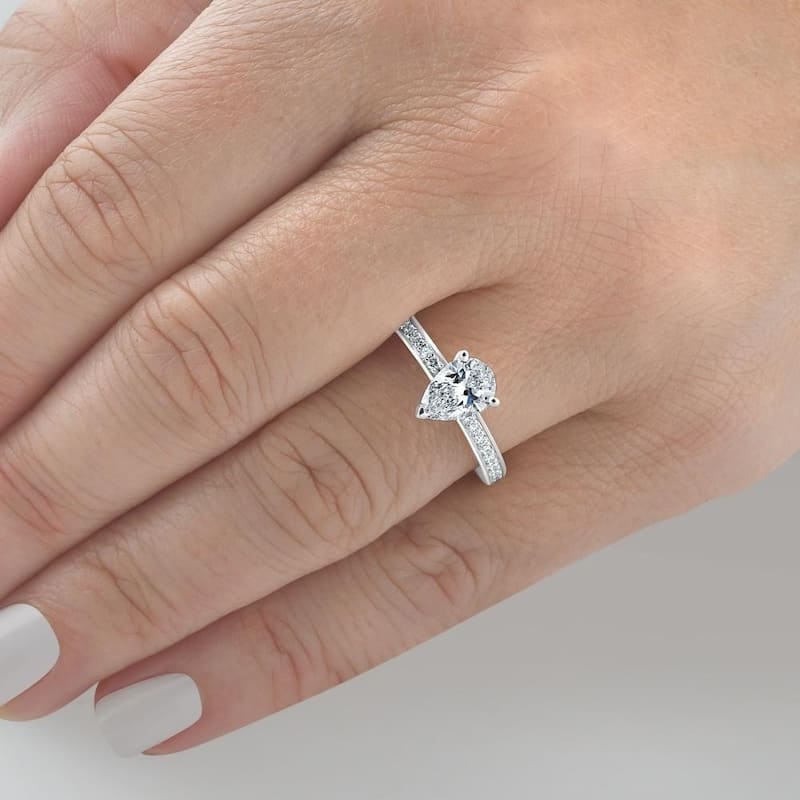 1 1/5Ct Oval Diamond Engagement Lab Grown in White, Yellow, or Rose Gold