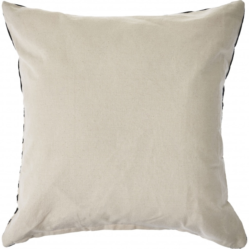 HomeRoots 20" X 20" Black And White 100% Cotton Chevron Zippered Pillow