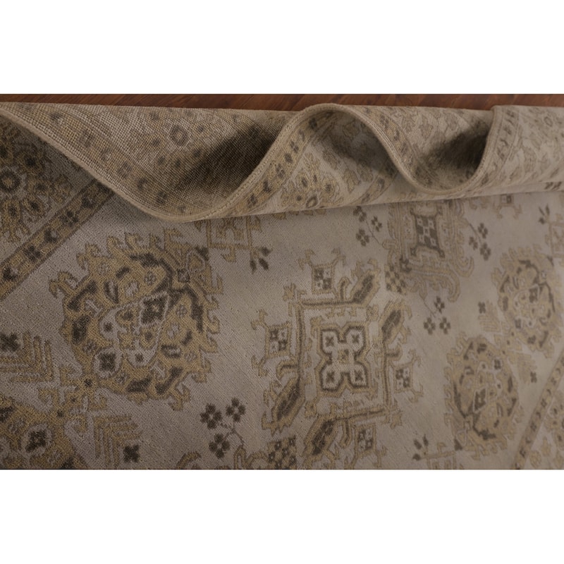 Earth Tone Oushak Oriental Area Rug Handmade Living Room Wool Carpet - 6'0"x 9'0"