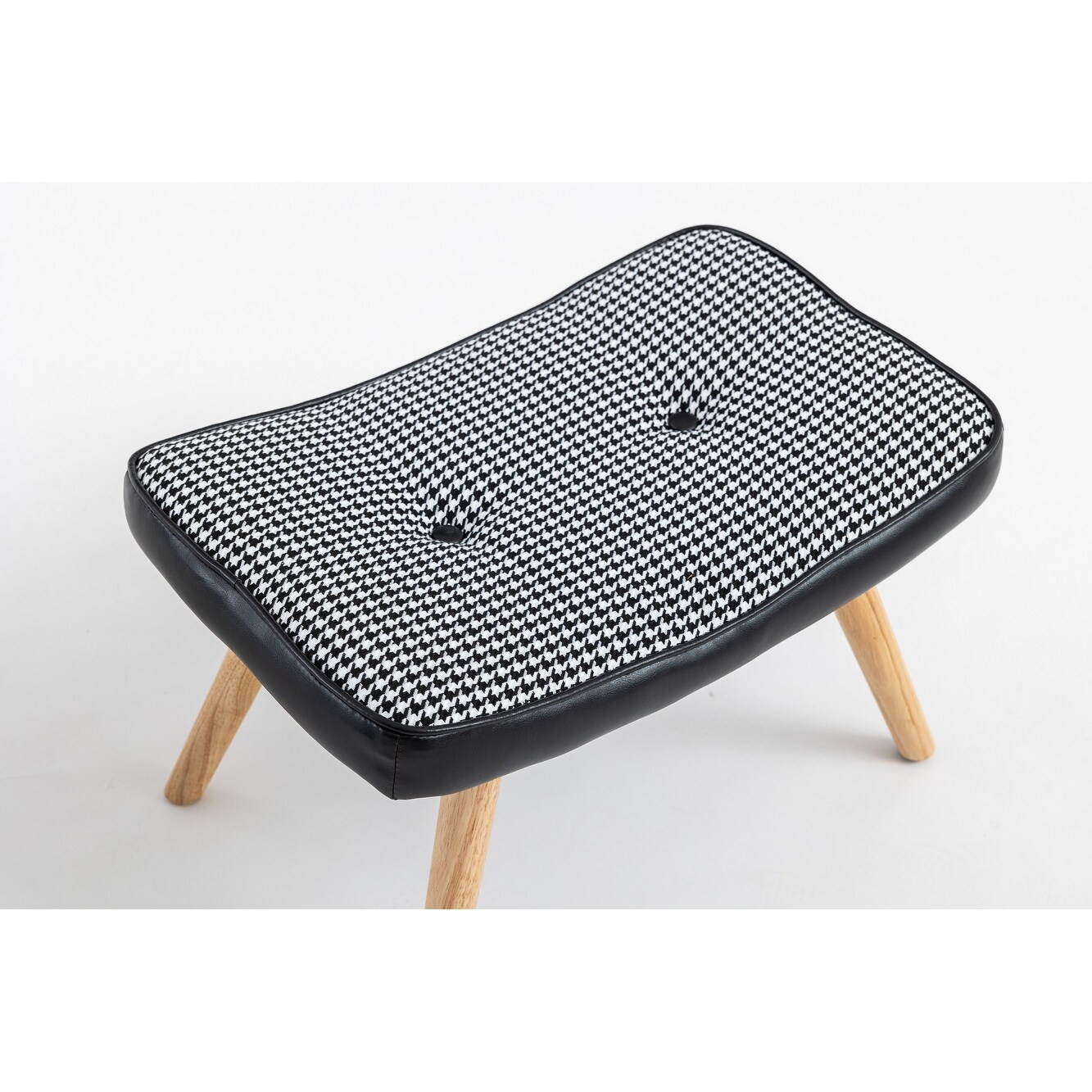 Wooden Step ottoman Wooden Step Stool for Adults Square Cushion Foot Stool Small Stool with Non Slip Pad