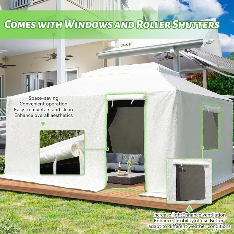12'x20' Gazebo Cover for Hardtop Gazebos - White