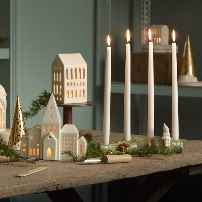 Kähler Urbania Lighthouse Church, White - H: 7.1"