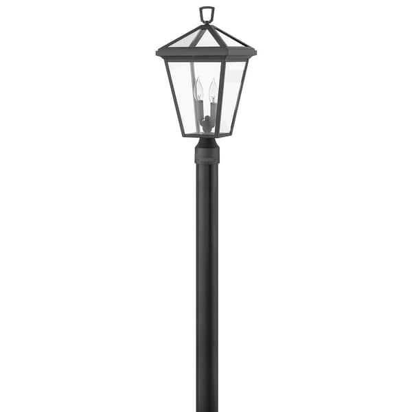 slide 2 of 4, Hinkley Alford place 2-Light Outdoor Post Mount in Museum Black