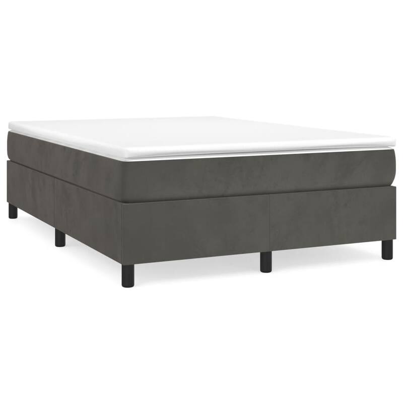vidaXL Bed Frame Box Spring Platform Bed with Mattress for Bedroom Velvet