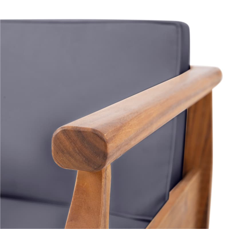 Outdoor Wood Frame Conversation Sofa Set of 2