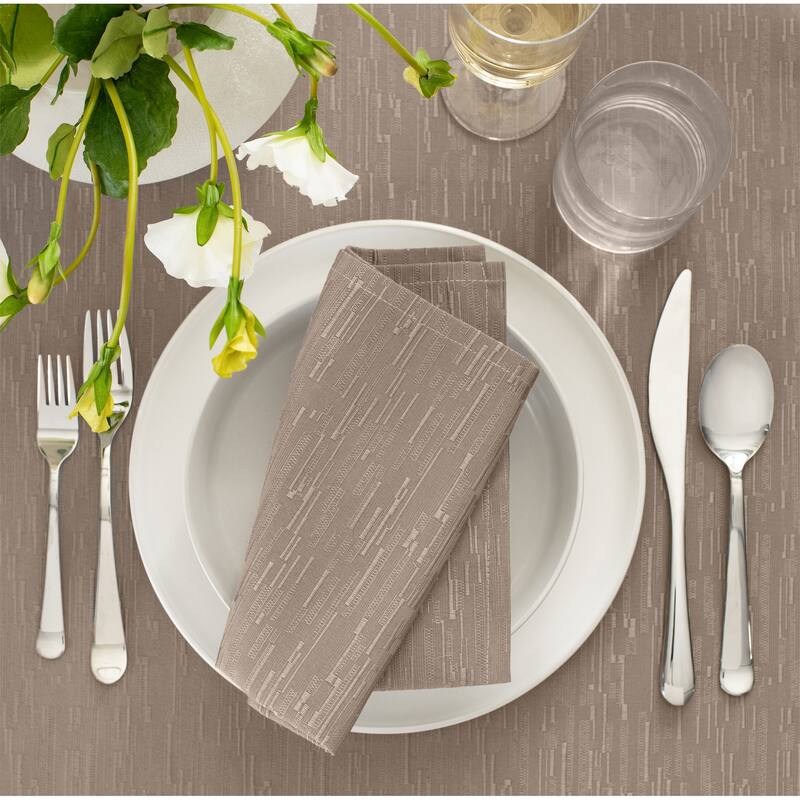 Continental Solid Texture Water and Stain Resistant Napkins, Set of 4