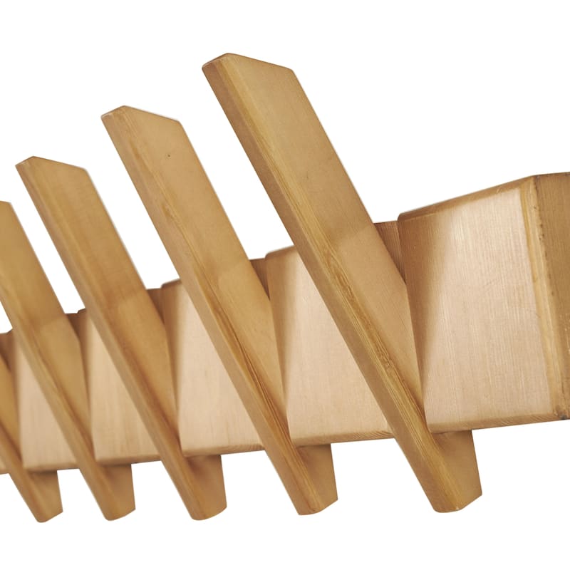 Wood Minimalistic 6 Hanger Home Wall Hook - Brown - Roche River Decor