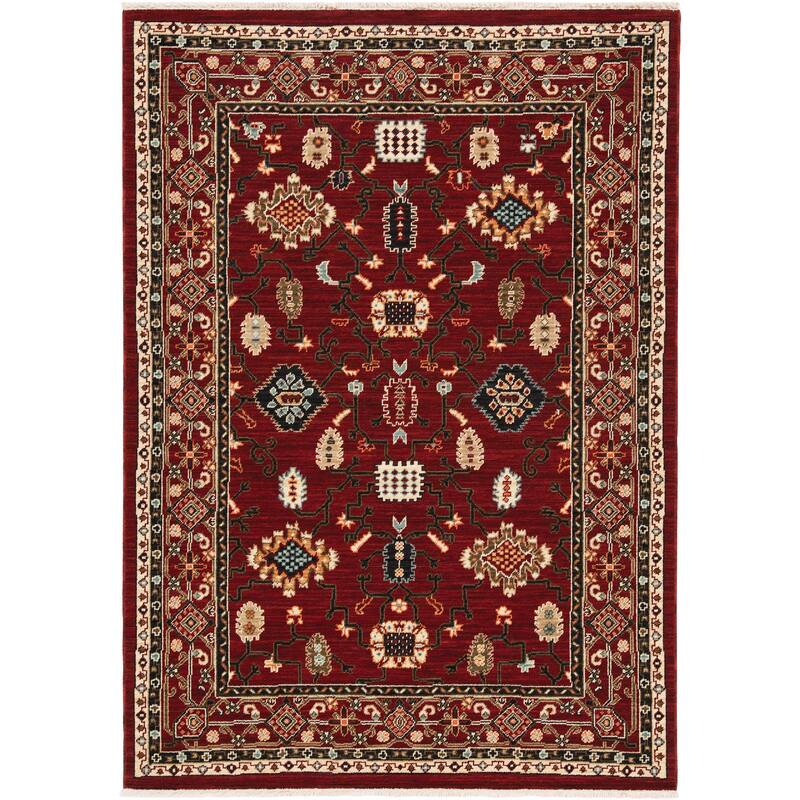 Style Haven Leander Classic Traditions Fringed Wool Blend Area Rug - 7' 10" x 10' 10" - Rectangle