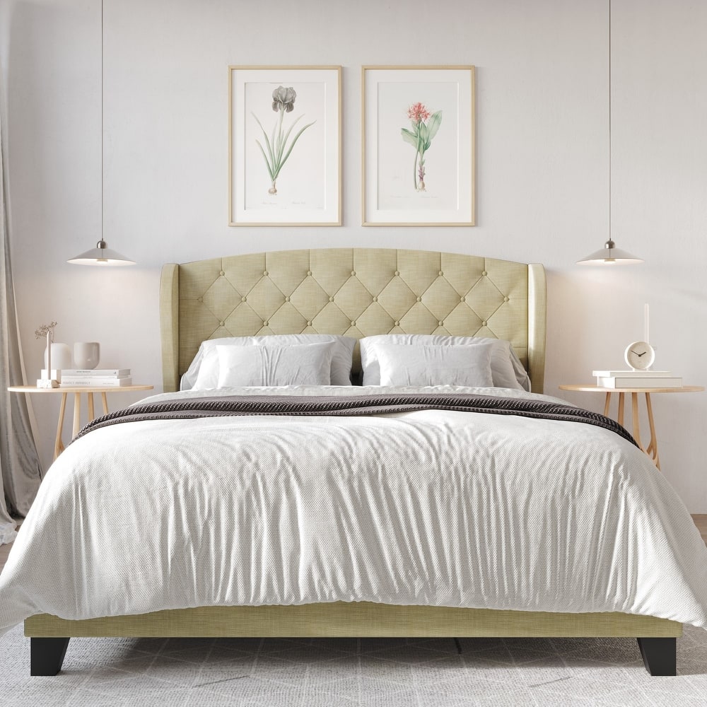 Clayfell Hartford Tufted Upholstered Panel Bed
