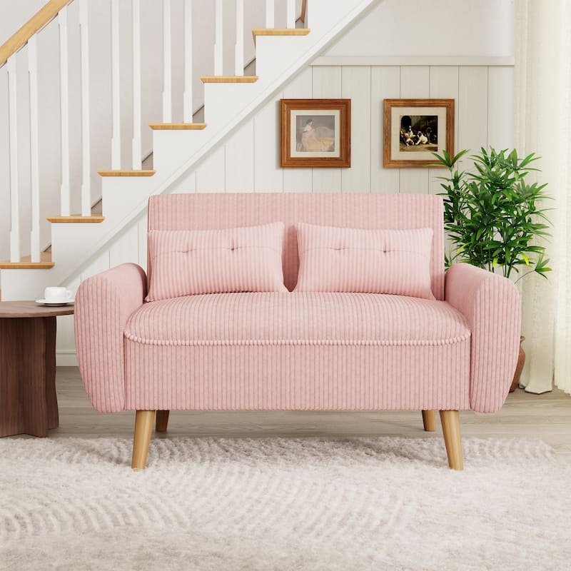 Futzca 48" Modern Loveseat Sofa - Pink
