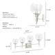 preview thumbnail 11 of 45, Hunter Xidane Vanity Wall Light - Bathroom, Mid Century Modern, Glam - Clear glass