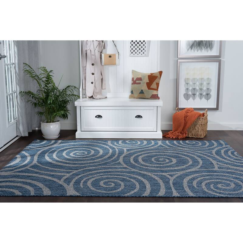 Colonnade Transitional Geometric Indoor/Outdoor Area Rug