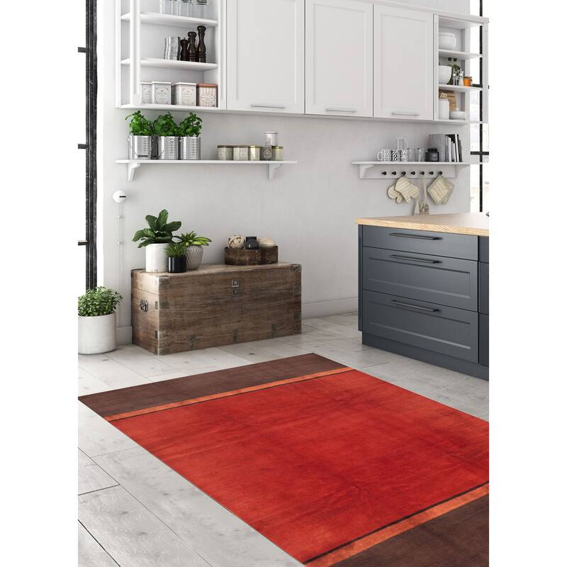 ECARPETGALLERY Hand-knotted Opulence Red Silk, Wool Rug - 9'0 x 11'11