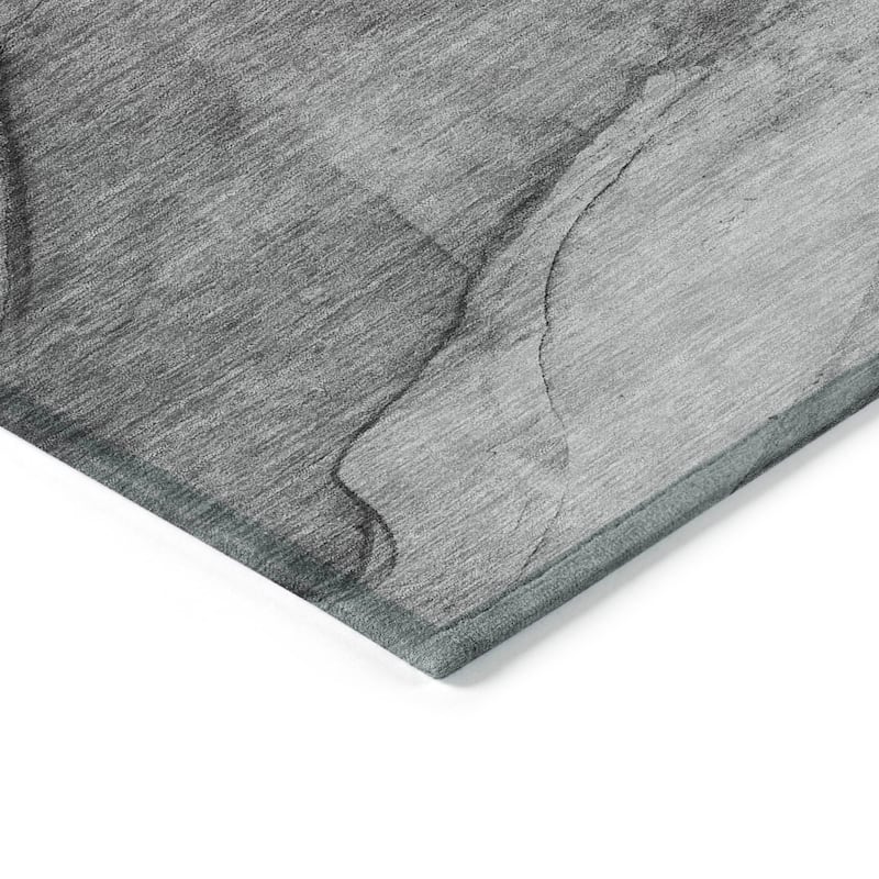 Machine Washable Indoor/ Outdoor Chantille Contemporary Abstract Rug