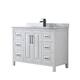 Option White / White Carrara Marble Top / Matte Black