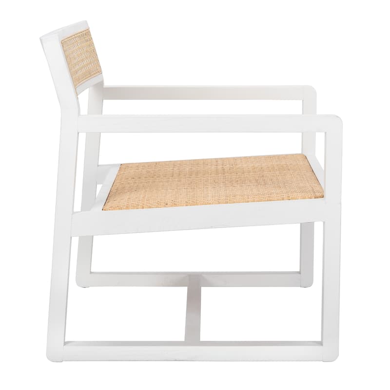 SAFAVIEH Elmina Cane Accent Chair - 27.8" x 25.5" x 29.3" - 28Wx26Dx29H