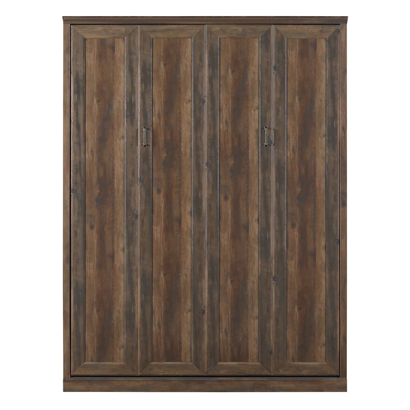 Half Self-Close and Open Murphy Bed Cabinet Space-Saving Bed