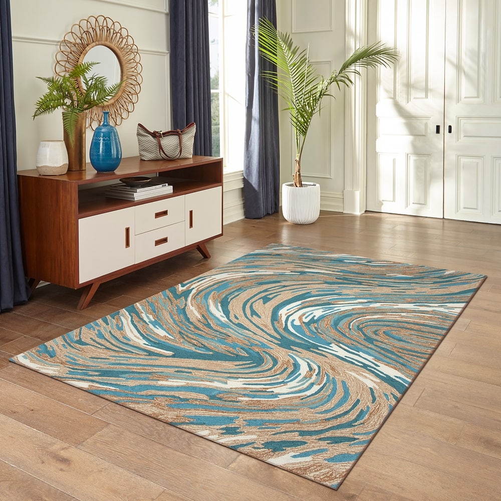 Liora Manne Capri Big Wave Indoor/Outdoor Area Rug