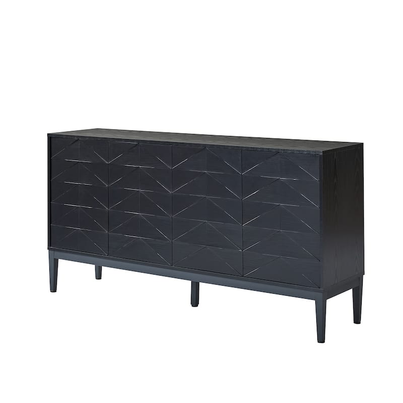 Dennis Contemporary 63"Wide 4-Door Sideboard with Adjustable Shelves