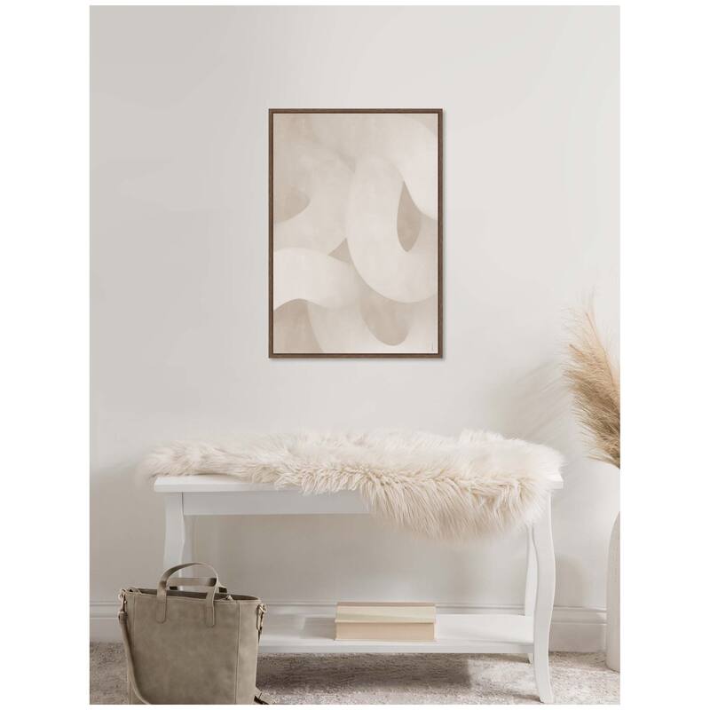 Kate and Laurel Organic Movement by Gabrielly Guedes Framed Canvas Wall Art Print