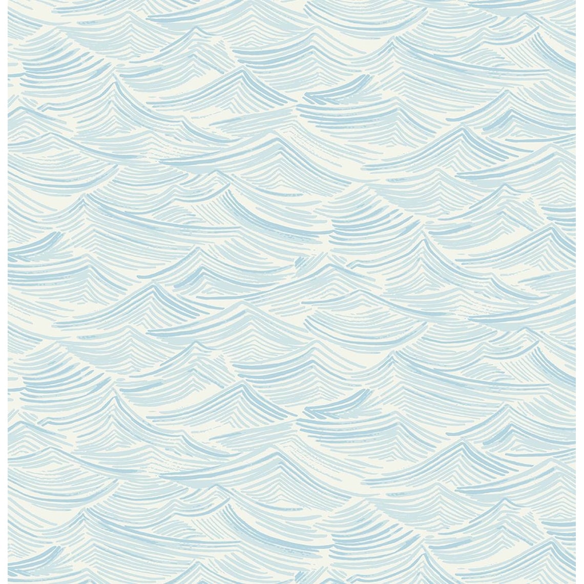 Seabrook Designs Seaside Waves Prepasted Wallpaper - 20.5 in. W x 33 ft. L