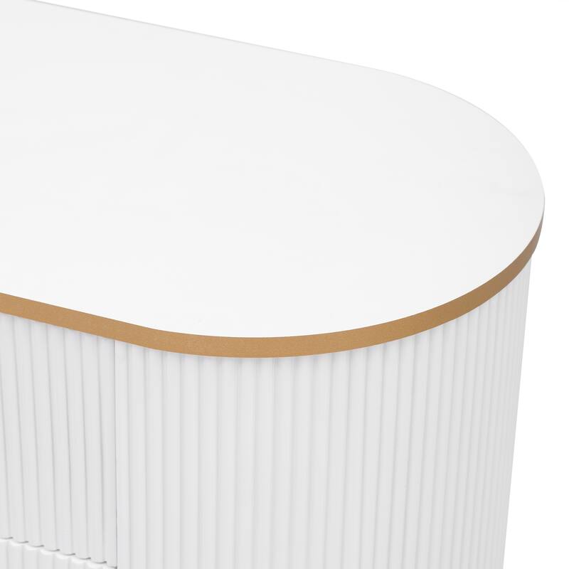 Modern TV Stand for Living Room, Entertainment Center for TVs Up to 80", Wood Media Console with 4 Drawers and 1 Cabinet