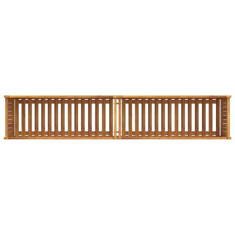 vidaXL Garden Planter with Liner Outdoor Flower Pot Box Solid Wood Acacia