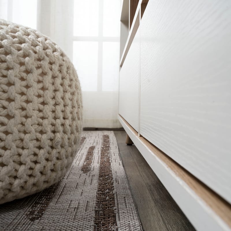 JONATHAN Y Colonia Berber Stripe Geometric Indoor/Outdoor Area Rug