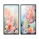 preview thumbnail 2 of 10, Designart "Pastel Colors Watercolor Corals" Coastal Coral Under Water Framed Art Set Of 2 - Animals Wall Decor 2 Pieces