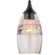 preview thumbnail 7 of 6, Milano Bronze Mini Pendant Ceiling Light Amber Fog Glass - 4.75-in W x 9.75-in H x 4.75-in D