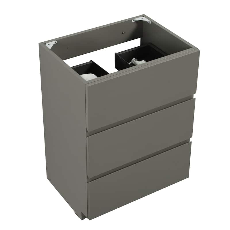 (Base Only) Floor Cabinet Vanity Base with 3 Drawers