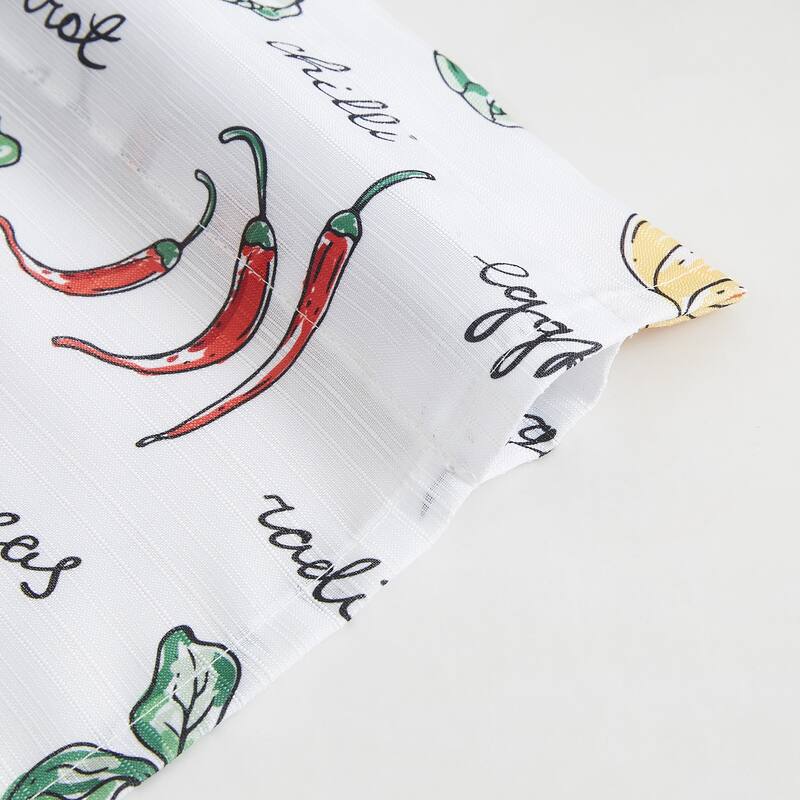 Vegetables Veggie Harvest Kitchen Curtain Set with Valance & Tiers