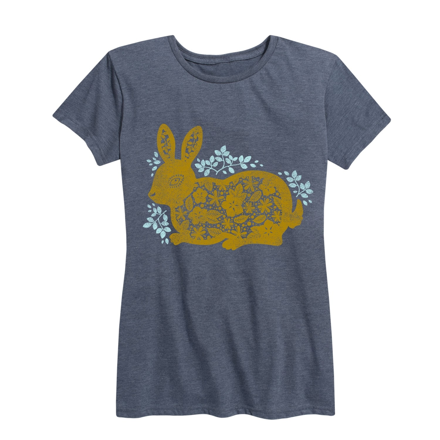 Woodcut Rabbit - Women's Short Sleeve Graphic T-Shirt