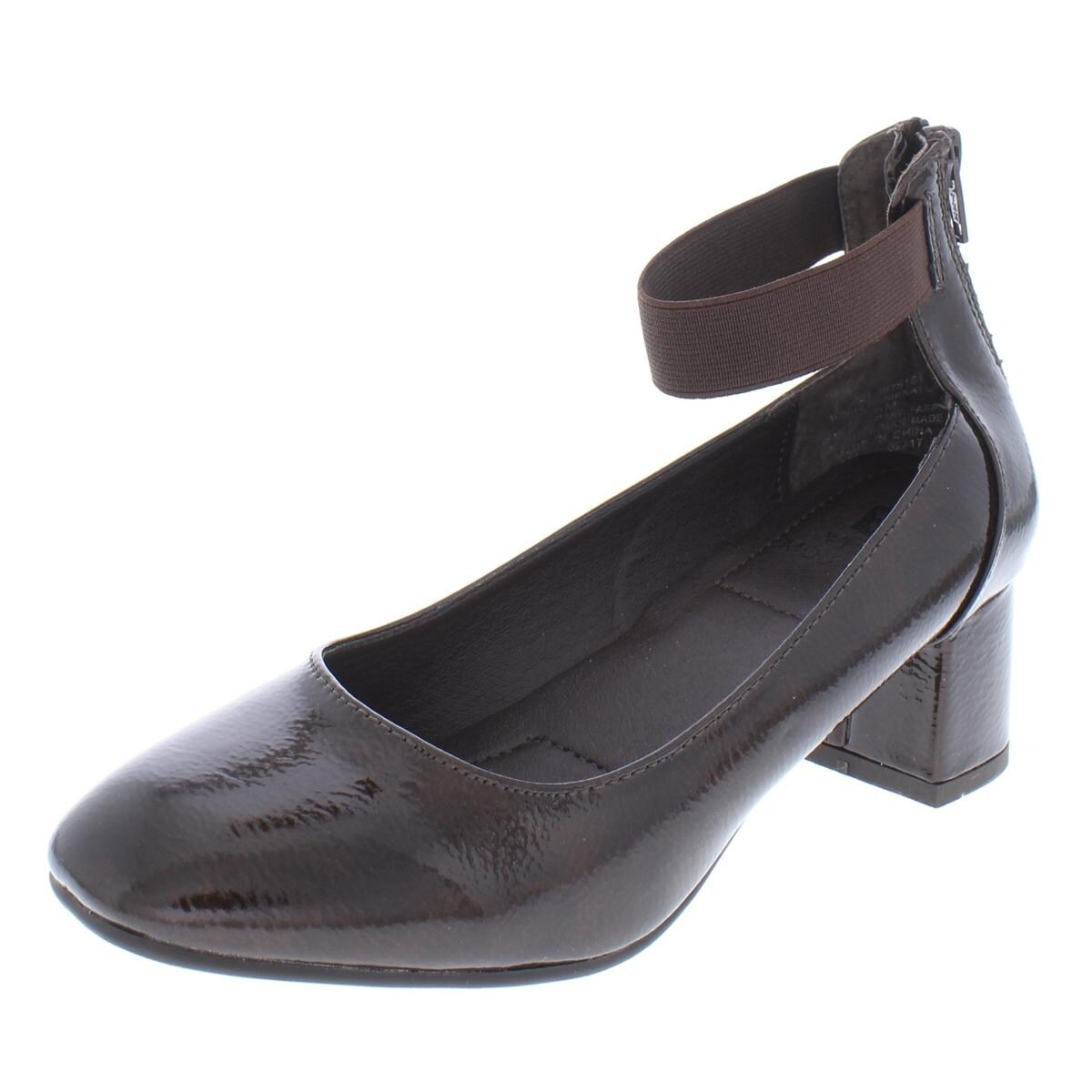 white round toe heels