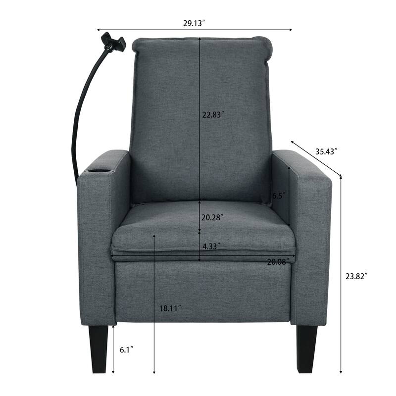 Accent Chair with Three gears and metal expansion frame