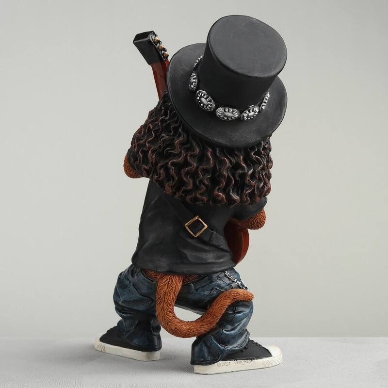 5.12 inches Height Polyresin Solidus Poodle Guitarist Multicolor Finish Figurine