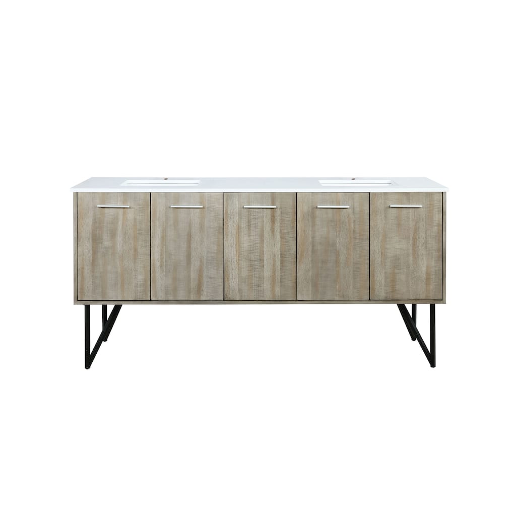 Lancy Rustic Acacia Bath Vanity and Cultured Marble Top
