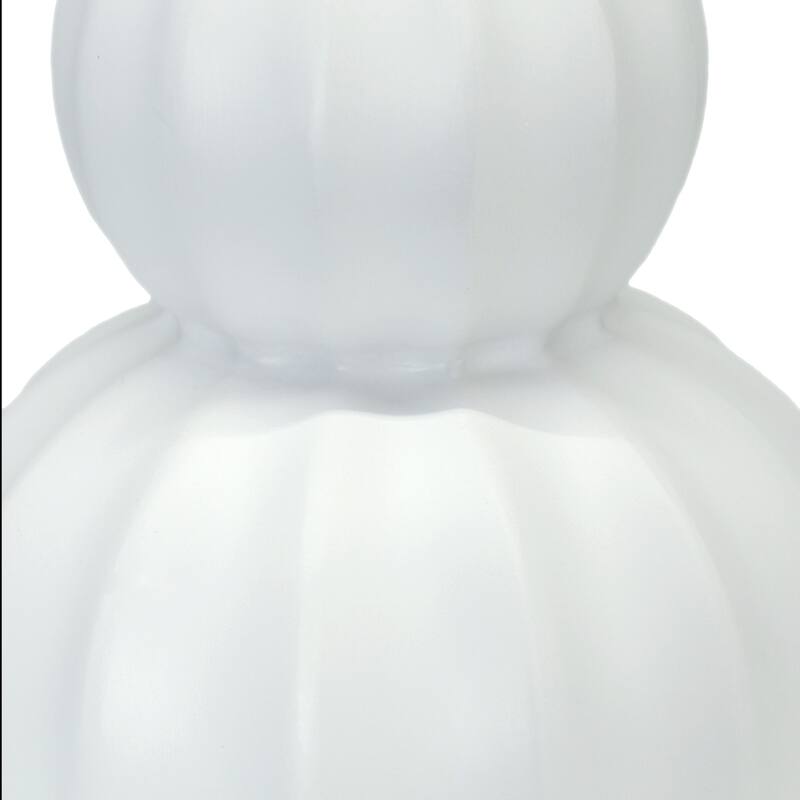 Stacked Double Gourd Ceramic Table Lamp with Tapered Shade - 12.5" - Off White