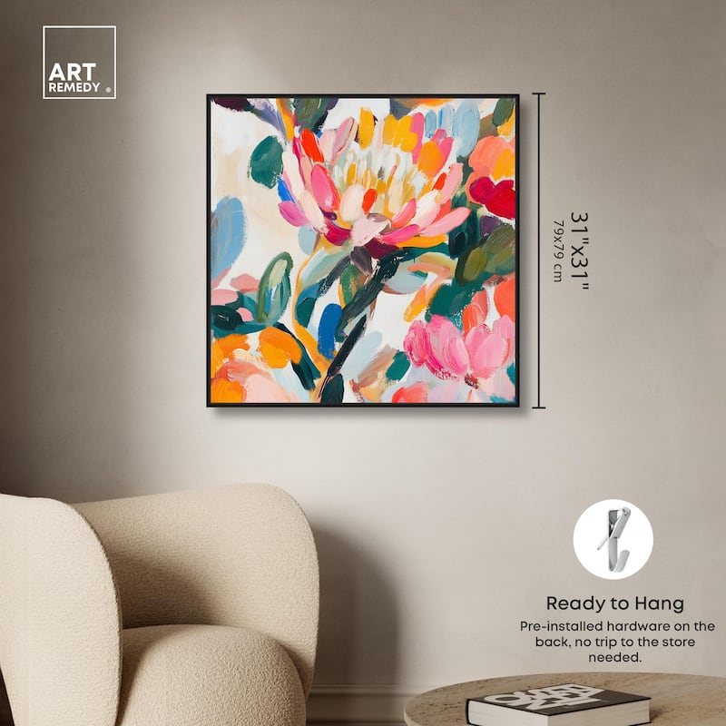 Lively Flora I Canvas by Art Remedy