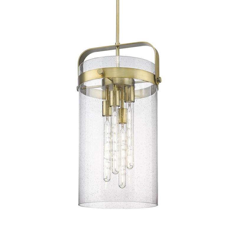 Innovations Lighting 413-4SL-26-13 Pilaster Pendant Pilaster 4 Light - Brushed Brass / Seedy