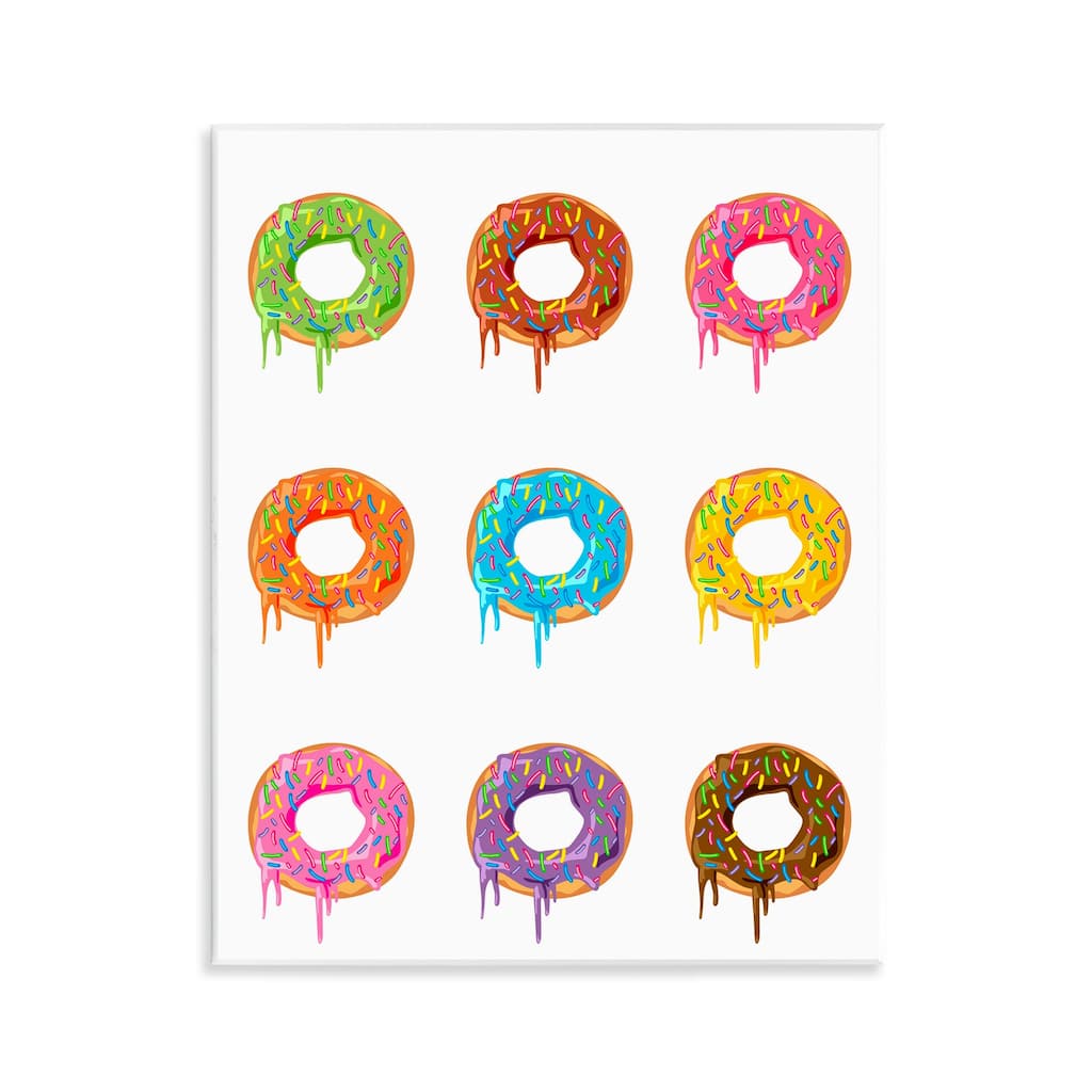 Stupell Bright Donut Rows Wall Plaque Art Design By Marcus Prime
