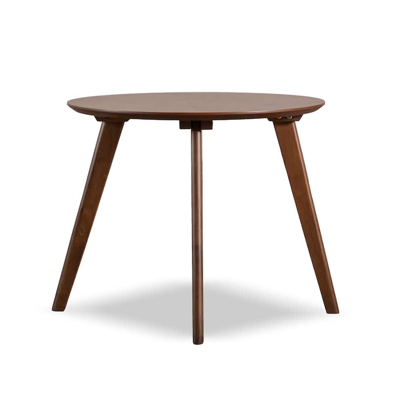 Furniture of America Beck Mid-century Modern Walnut 23-inch Accent Round Side Table
